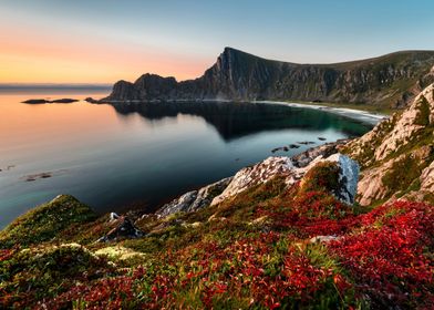 Sunset on Andoya in Norway