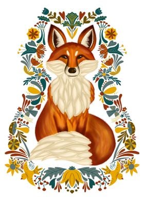 Folk Art Fox