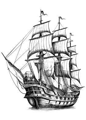 Pirate Ship Landscape