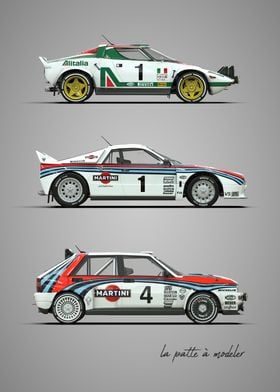 Lancia Rallye cars