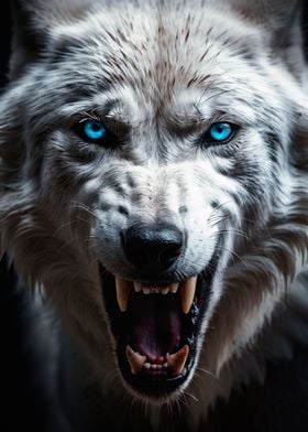 white wolf blue eyes 