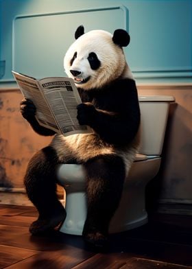 Panda Toilet Newspaper