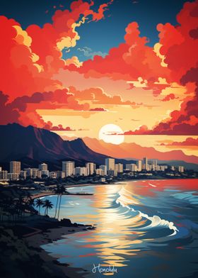 HONOLULU Oil Painting