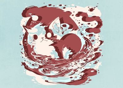 Abstract Splash Cats 