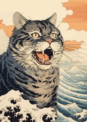 Hokusais Ukiyoe Cat