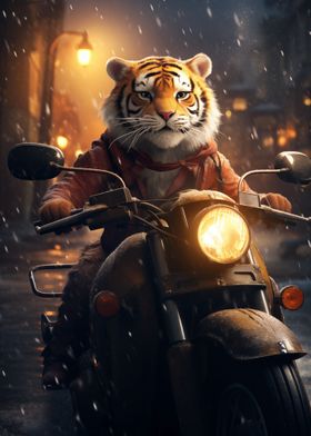 Tiger Vespa Motorcycle