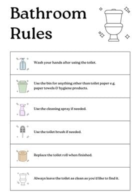 bathroom rules           