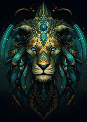 Majestic native lion