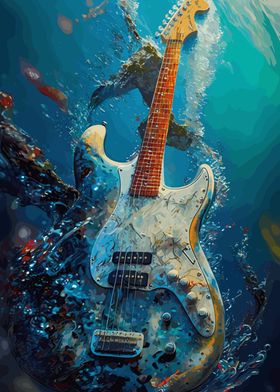 Guitar Underwater Art