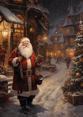 Retro Vintage Santa Claus