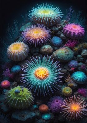 Bioluminescent Sea Urchins