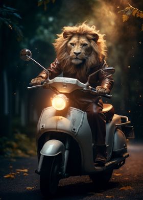 Lion Vespa Motorcycle