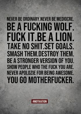 be a wolf motivational