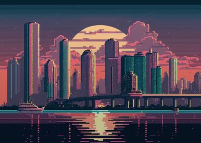 Miami Pixel Art