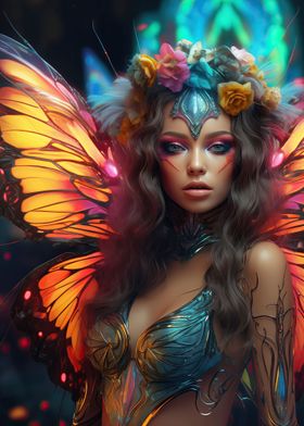 Beautiful Butterfly Girl