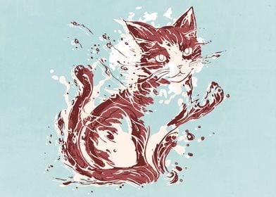 Abstract Splash Cats 