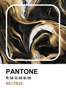 color pantone black gold