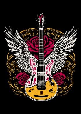 Electric Guitar with Wings