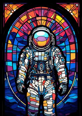 Astronaut Stained Glass
