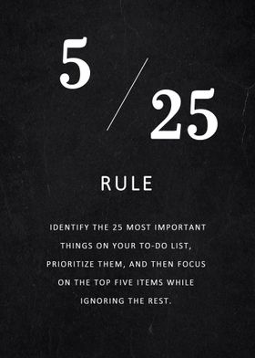 5 25 rule