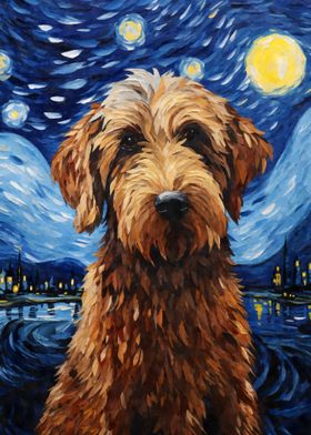 Labradoodle Starry Night