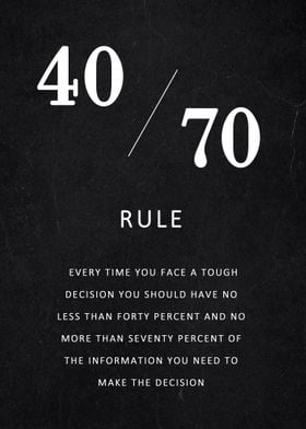 40 70 rule