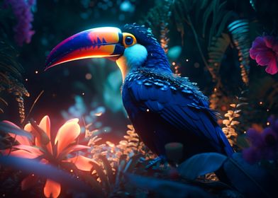 Toucan in a forest