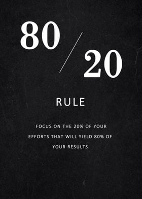 80 20 rule