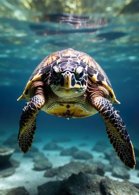 Turtle Underwater