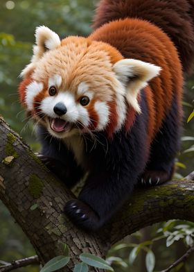 Cute red panda 