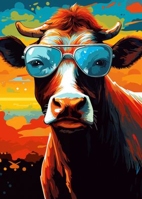 Cow With Sunglasses