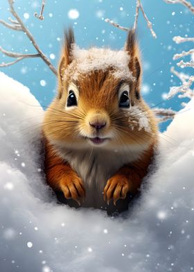 Winter Wonderland Squirrel