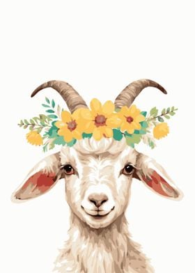 Floral Goat