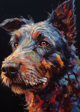 Street Dog Oil Painting