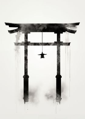 Japanese Art Ink Shrine