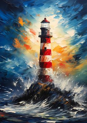 Lighthouse in the storm