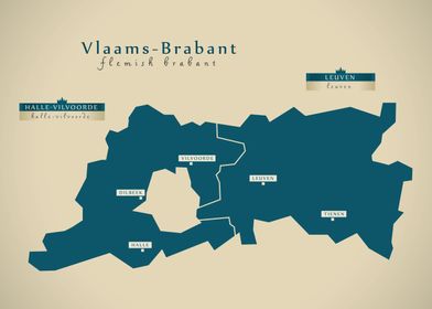 Flemish Brabant map