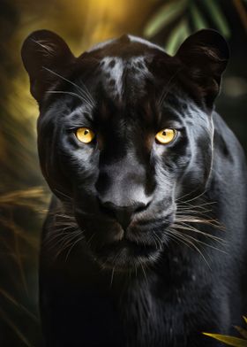 Painted Panther Portrait