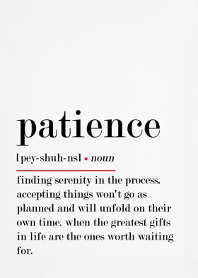 Patience motivational text