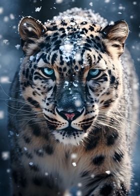 Snow Leopard Posters Online - Pictures, Displate Unique | Paintings Metal Shop Prints