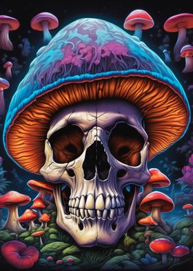 mushroom hat skull