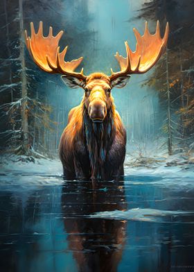 Majestic Moose Waterscape