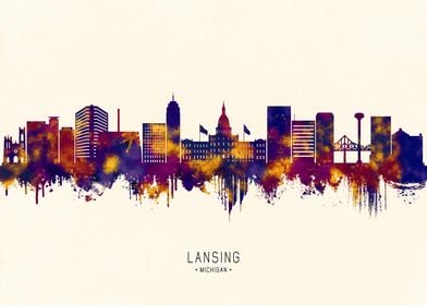 Lansing Michigan Skyline