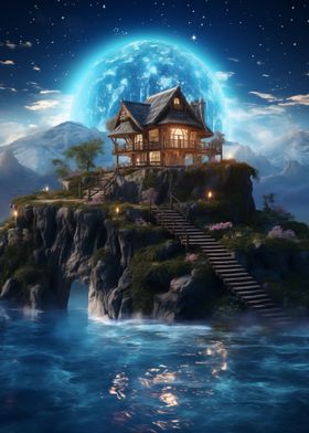 Fantasy House on an Island