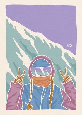 Ski snowboard girl