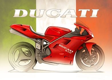 Ducati 916 Pencil Sketch