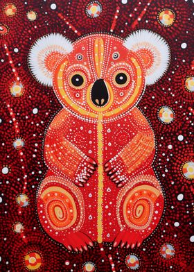 Koala Aboriginal Dot Paint