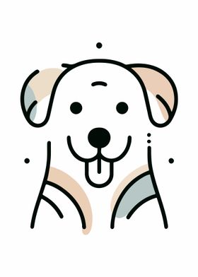 Joyful Pup Illustration