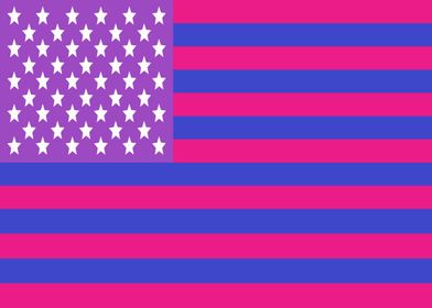 pink and blue usa flag