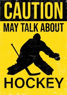 Funny Caution Hockey